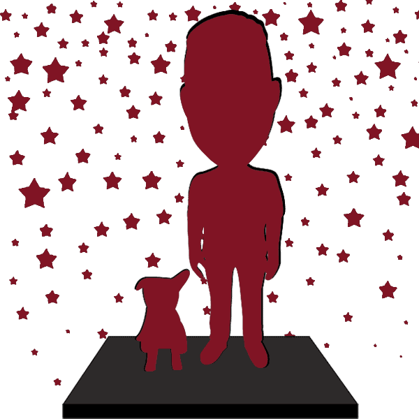 Fully custom bobblehead with pet