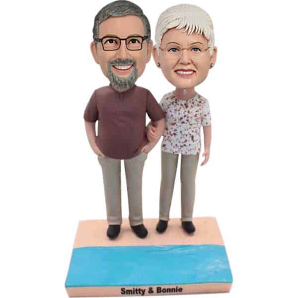 Custom couple Bobbleheads for anniversary gift birthday