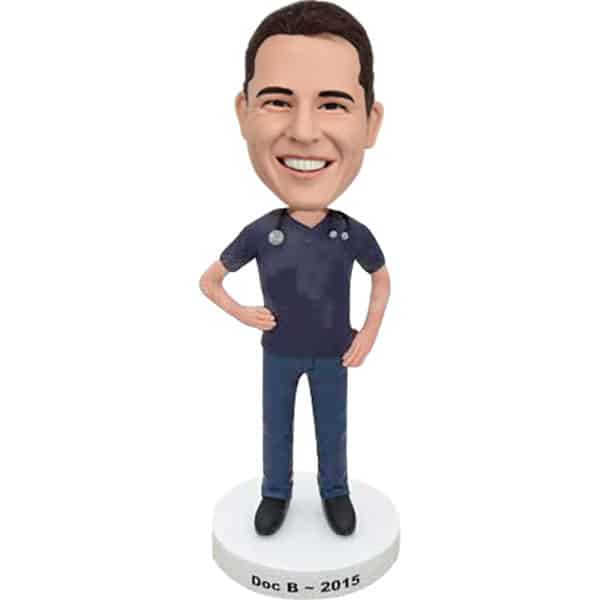 Custom best bobblehead gift for surgeon nurse Scrubs