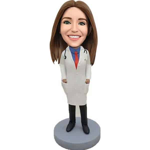 Customized bobblehead in doctor coat