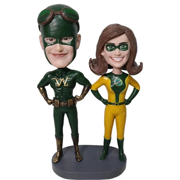 Two Superheroes Bobblehead Custom