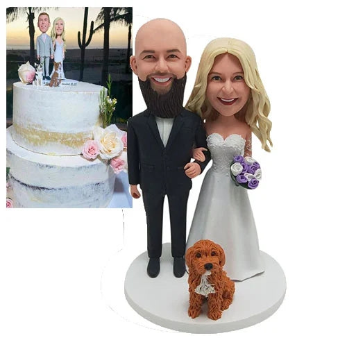 Create Your Own Wedding bobbleheads with dog