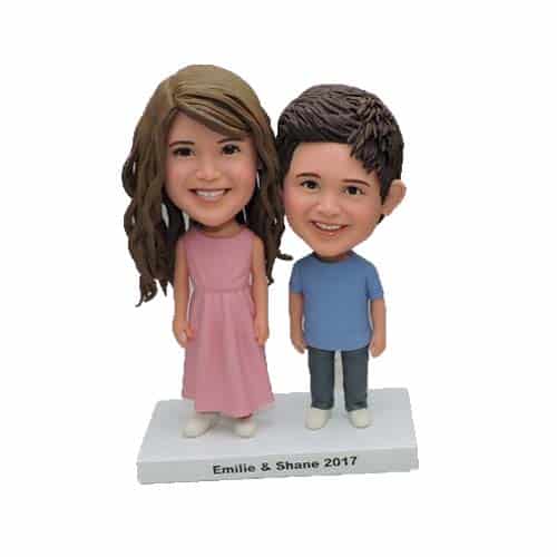 Personalized Bobbleheads Sister and Brother