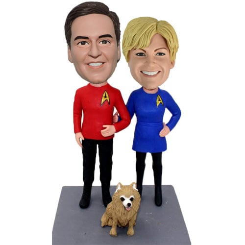 Custom Star Trek couple bobbleheads
