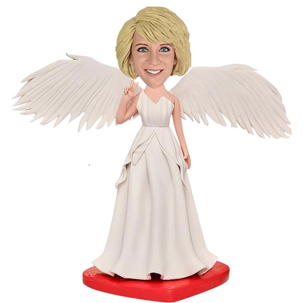 Custom Bobble Head Angel with Wings
