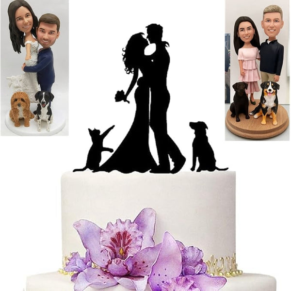 Custom Bobblehead Wedding Cake Toppers