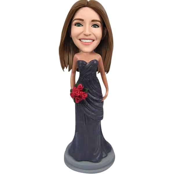 Custom girl bobblehead in gown