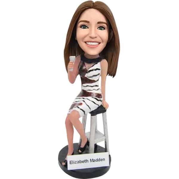 Custom bobbleheads in Leopard dress