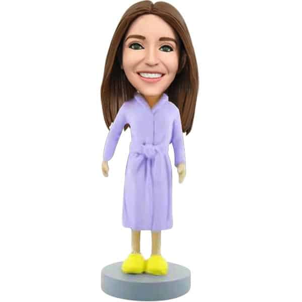 Personalized Bobblehead in Bathrobe