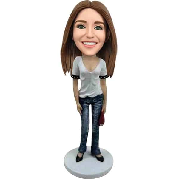 custom bobbleheads in jeans Lifelike