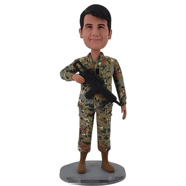 US Army Bobblehead with gun