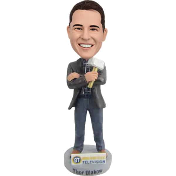 make a custom bobblehead for broadcaster, TV reporter or host