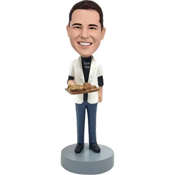 Chef bobbleheads custom with food cookies