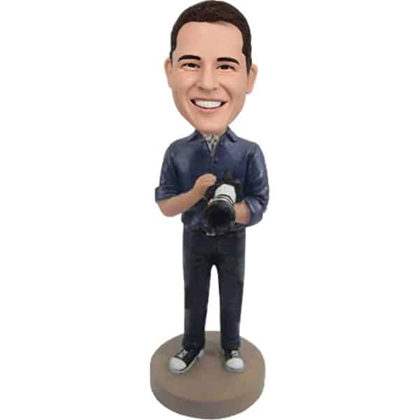 cameraman personalized bobblehead