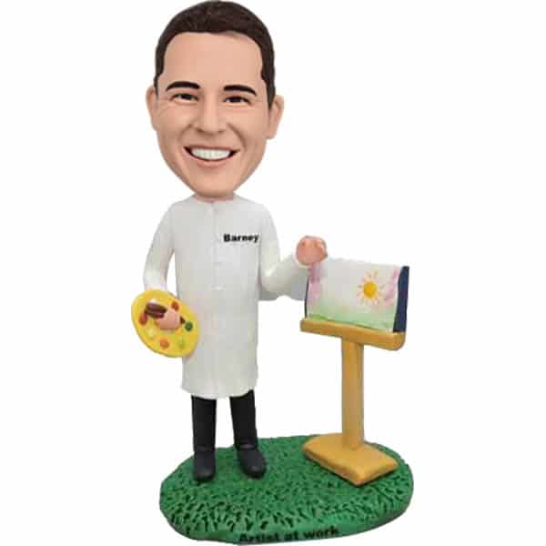 Custom bobbleheads for painter/artist