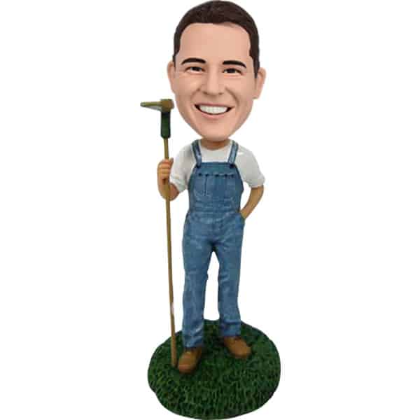 Personalised bobble head farmer