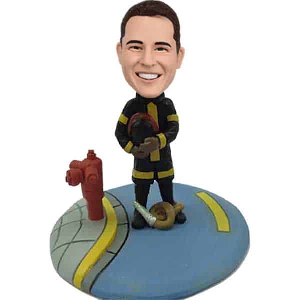 Custom Fireman bobblehead Firefighter