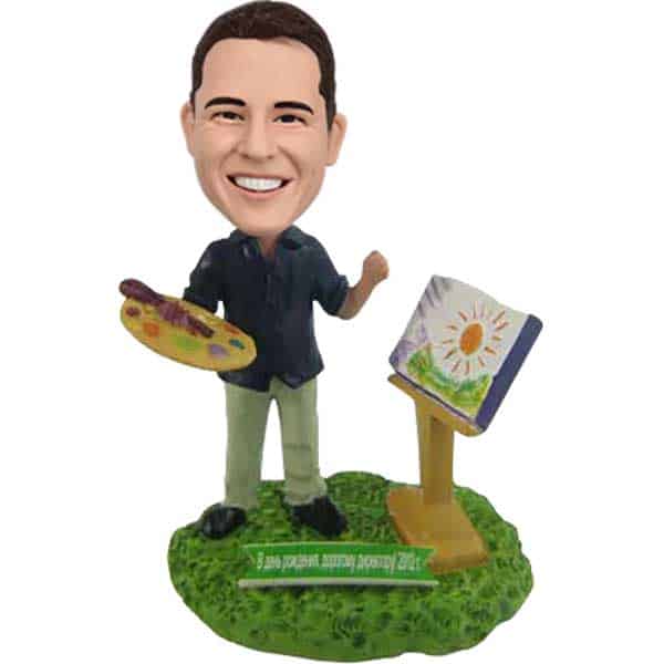 Bobblehead custom for teacher artist and painter