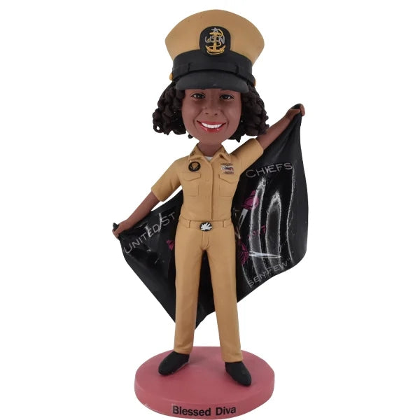 Personalized Bobblehead military navy chief