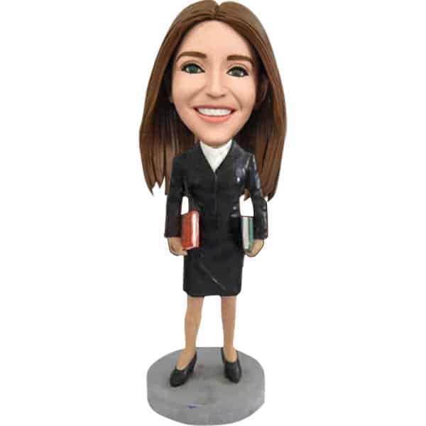 Bobblehead custom gift with books