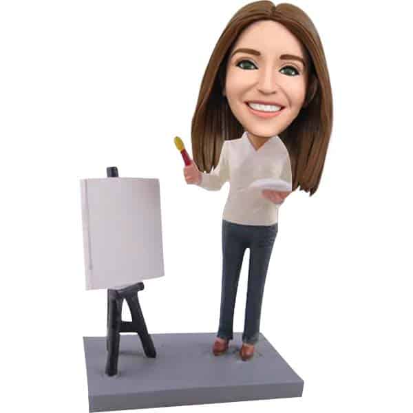 Custom bobbleheads for teacher painter artist