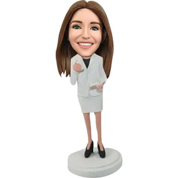 Custom Bobble Head in White Suit