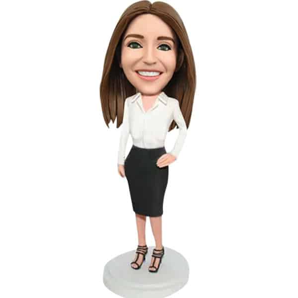 Personalized bobblehead office lady