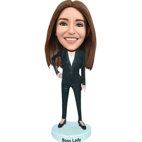 Custom Bobbleheads Female CEO in black suit