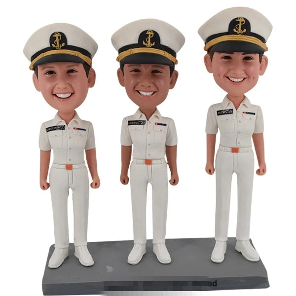 US NAVY Female Custom Bobble Heads 3 people