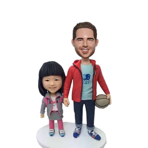 Customized Dad and Daughter bobbleheads top rated