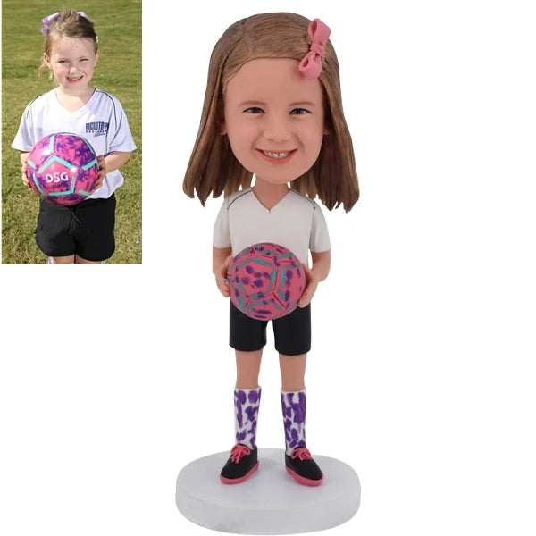 Custom Kid Bobblehead with Volleyball from Picture