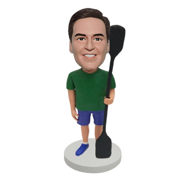 Holding Kayak Paddle custom bobblehead