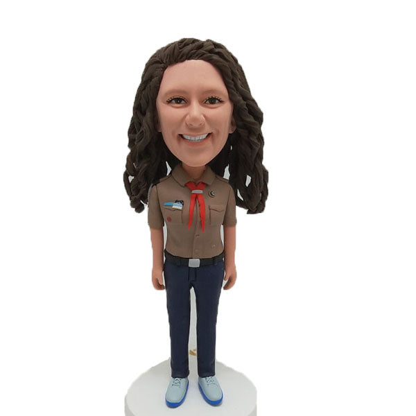 Female Scout master Custom bobbleheads cub master