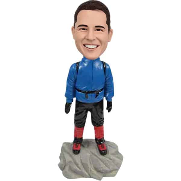 Custom Hiking mountain-climbing bobblehead hiker travel