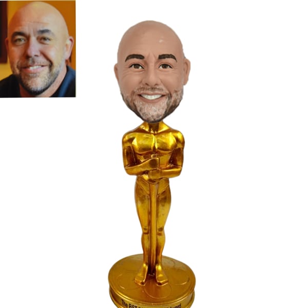 Oscar Golden statue award Custom Personalized Bobblehead