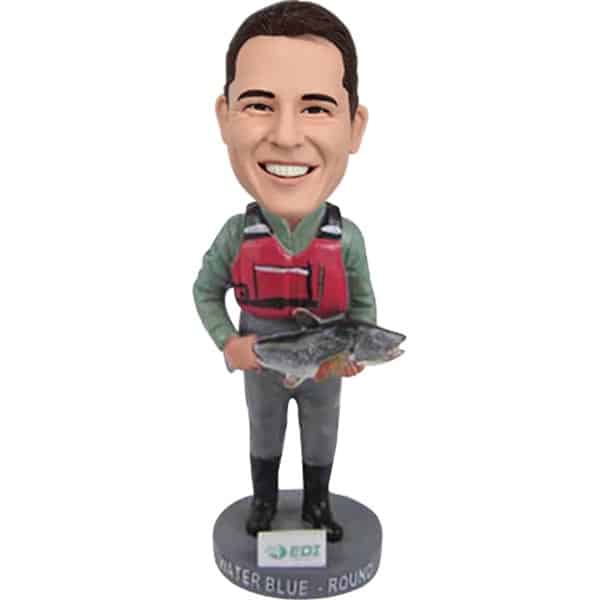 Personalized Bobblehead in waders