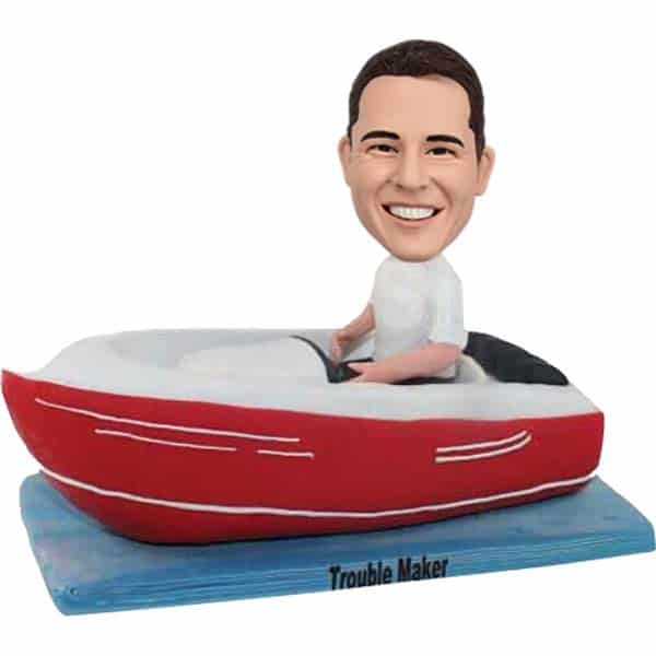 Custom bobblehead in boat