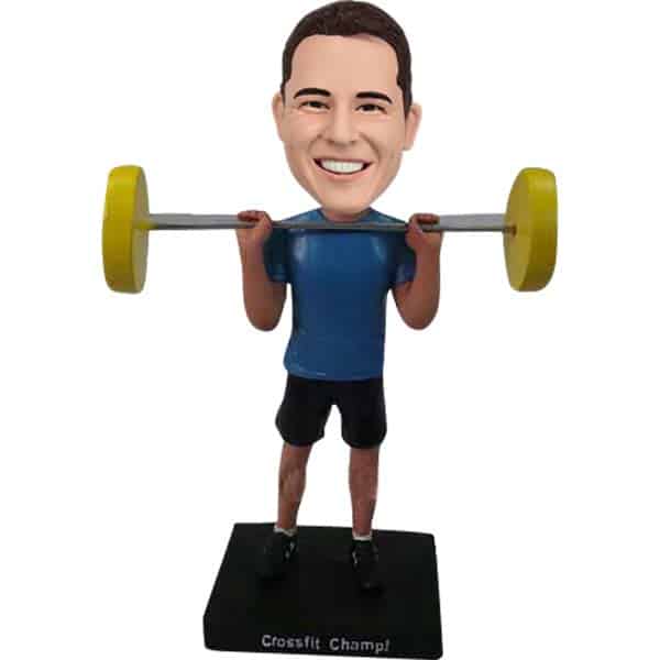 Custom Weightlifter Bobblehead high quality doll powerlifting