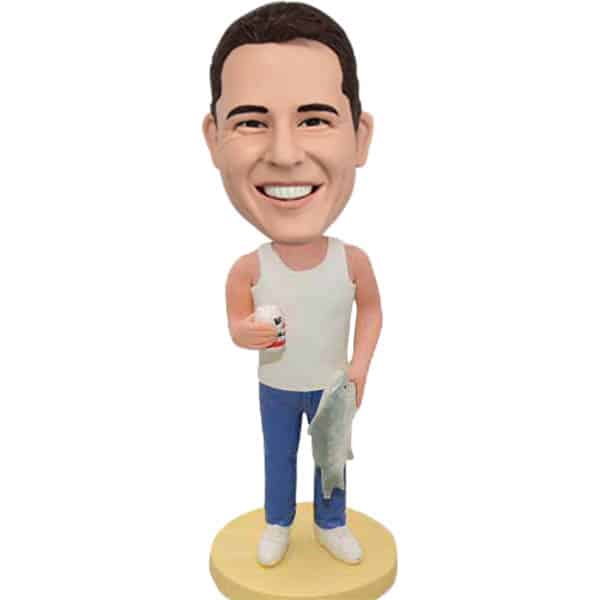 Dad's best gift fishing Custom bobblehead