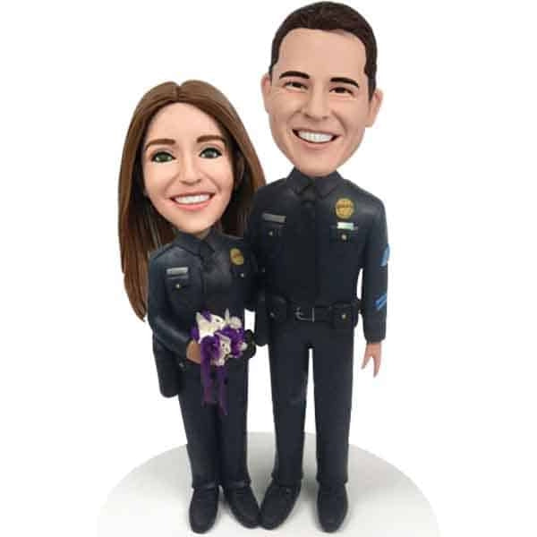 Customization Police groom wedding bobbleheads