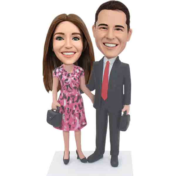 Unique custom couple bobbleheads