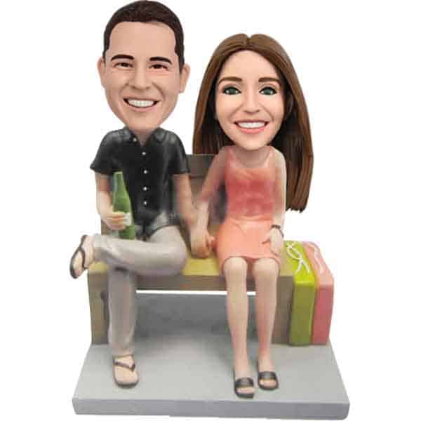 Personalized bobbleheads couple funny