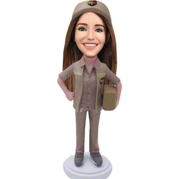 Personalized Bobblehead Deliveryman UPS driver