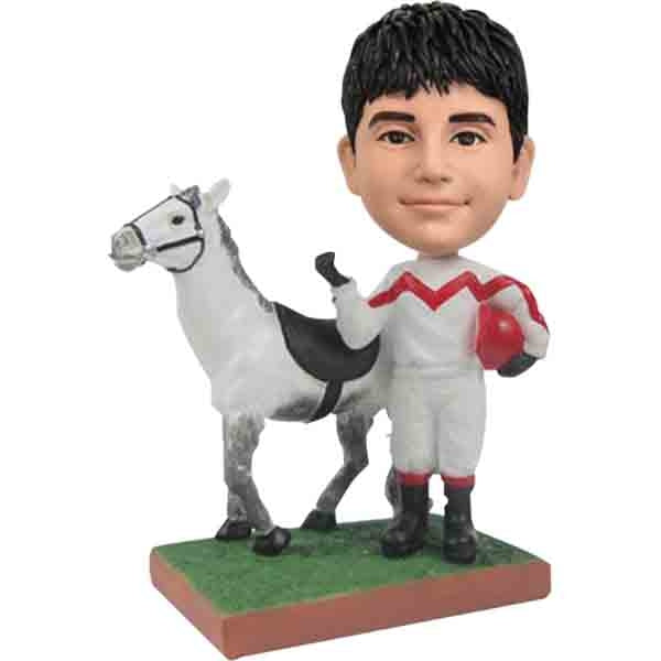 Custom Kid bobbleheads with horse