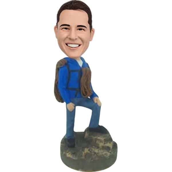 Custom rock climbing bobbleheads hiker