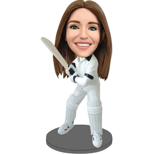 Custom cricket bobblehead female Cricketer