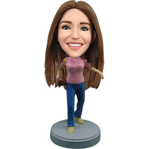 Custom Female bowling bobblehead