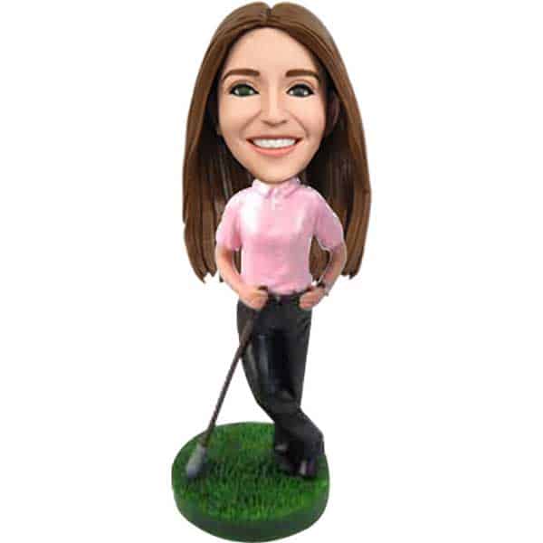 Custom Bobblehead Female Golf