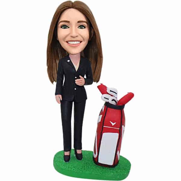 Golfer Bobblehead in Suit Customized from Photo