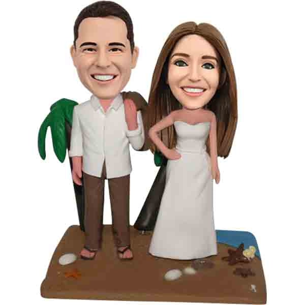 Custom wedding bobbleheads gift